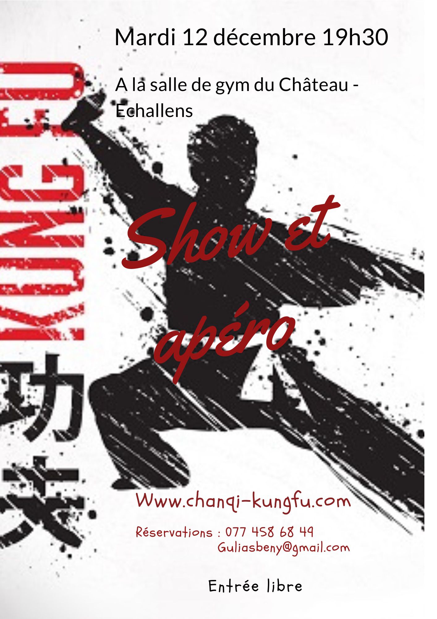 Kung Fu Show mardi 12 décembre 2023